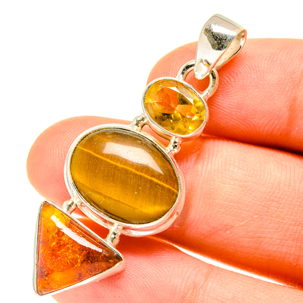 Tiger Eye Pendants handcrafted by Ana Silver Co - PD3100
