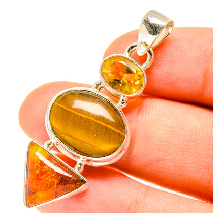 Tiger Eye Pendants handcrafted by Ana Silver Co - PD3100