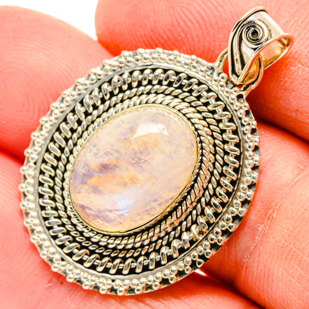 Rainbow Moonstone Pendants handcrafted by Ana Silver Co - PD31000