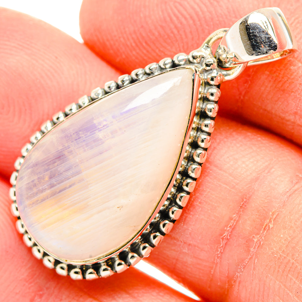 Rainbow Moonstone Pendants handcrafted by Ana Silver Co - PD31001