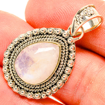Rainbow Moonstone Pendants handcrafted by Ana Silver Co - PD31019