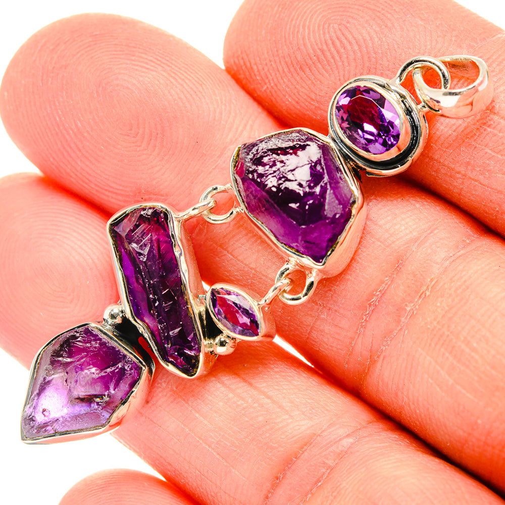 Amethyst Pendants handcrafted by Ana Silver Co - PD31021