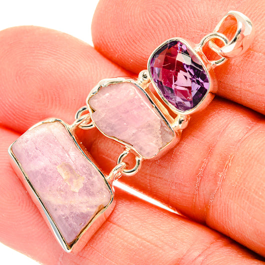 Kunzite Pendants handcrafted by Ana Silver Co - PD31026