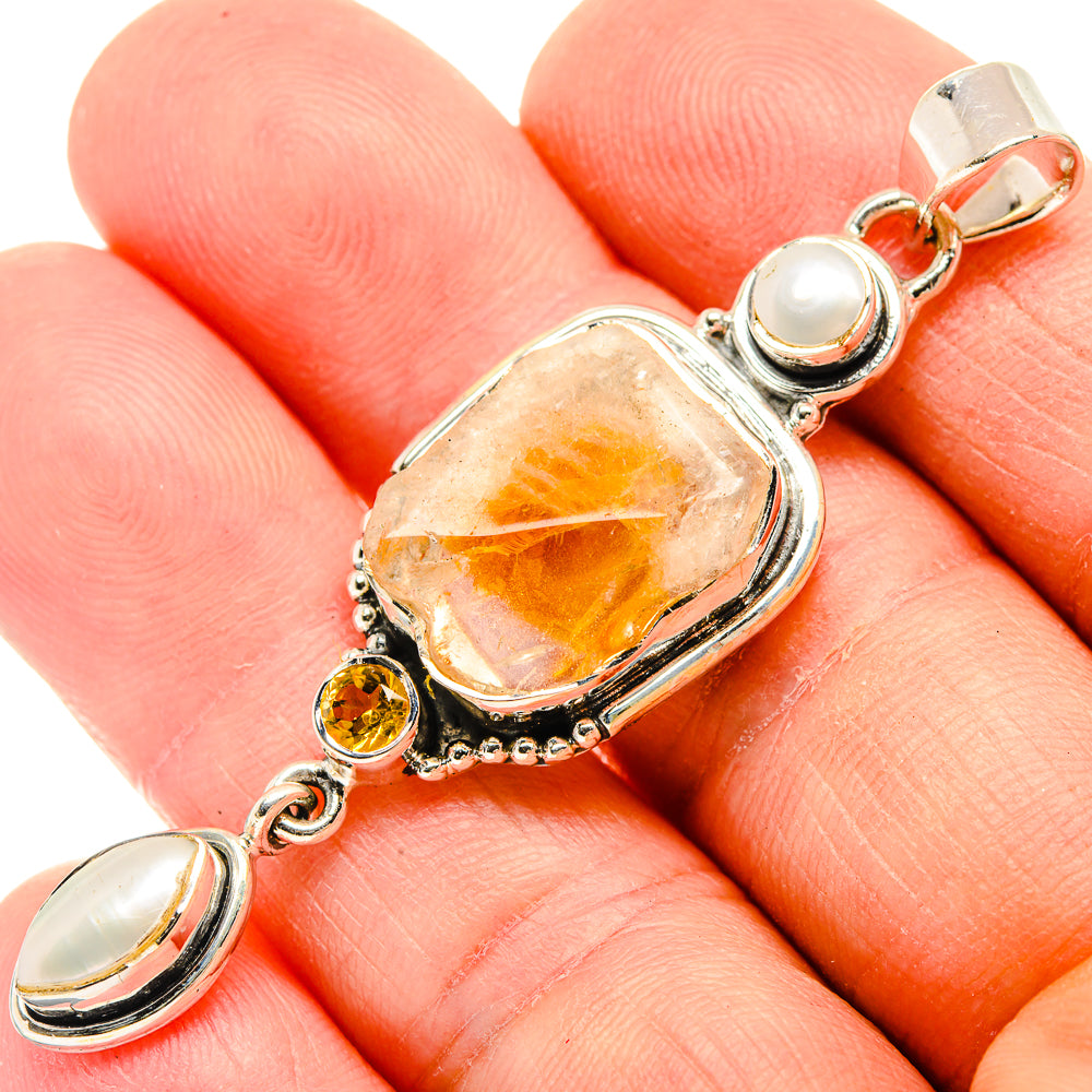 Citrine Pendants handcrafted by Ana Silver Co - PD31031