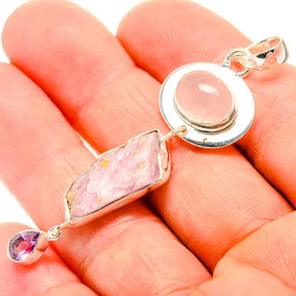 Rose Quartz Pendants handcrafted by Ana Silver Co - PD31032