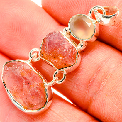 Rose Quartz Pendants handcrafted by Ana Silver Co - PD31039