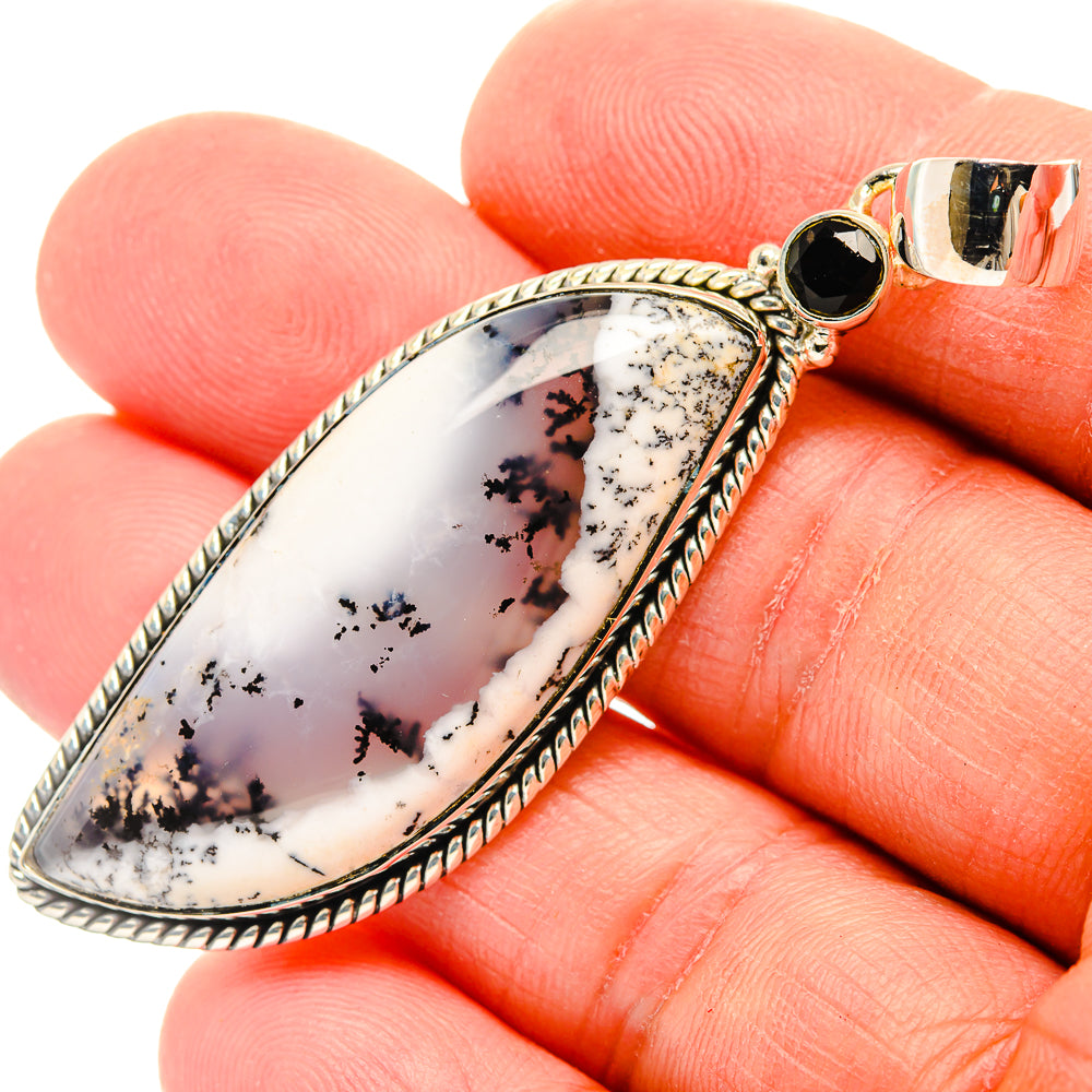 Dendritic Opal Pendants handcrafted by Ana Silver Co - PD31047