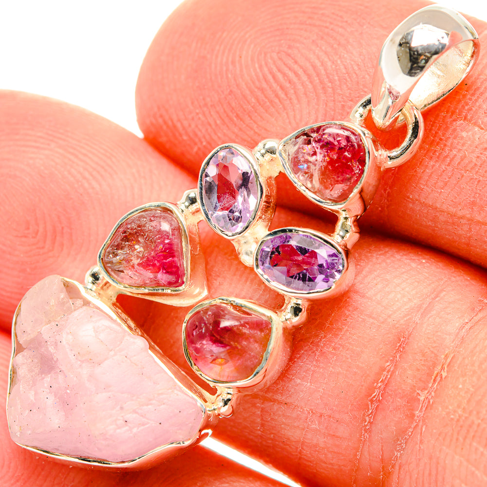 Rose Quartz Pendants handcrafted by Ana Silver Co - PD31051