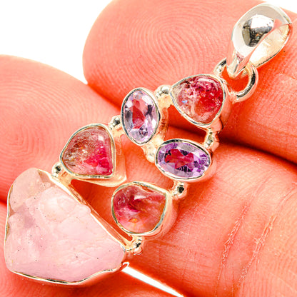 Rose Quartz Pendants handcrafted by Ana Silver Co - PD31051