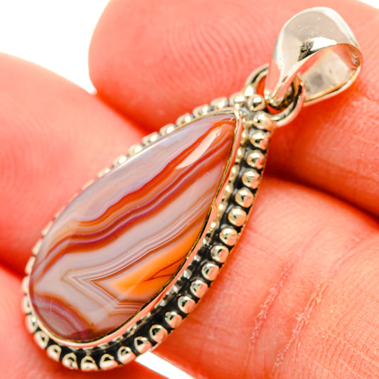 Red Botswana Agate Pendants handcrafted by Ana Silver Co - PD31054