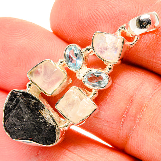 Black Tourmaline Pendants handcrafted by Ana Silver Co - PD31059