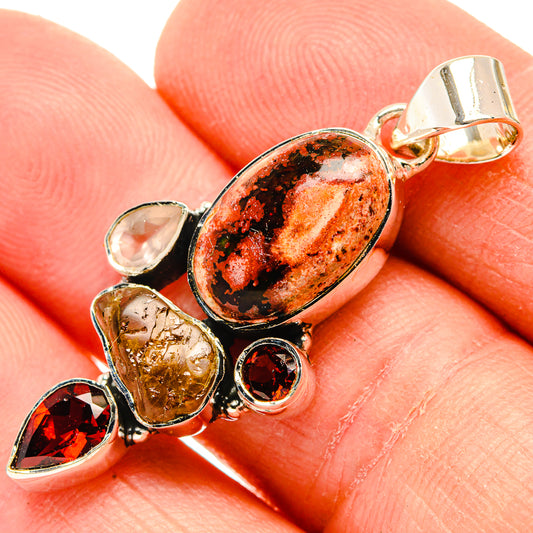 Mexican Fire Opal Pendants handcrafted by Ana Silver Co - PD31063