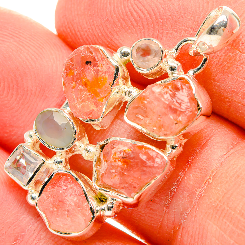Rose Quartz Pendants handcrafted by Ana Silver Co - PD31066