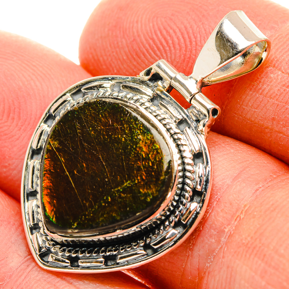 Ammolite Pendants handcrafted by Ana Silver Co - PD31070
