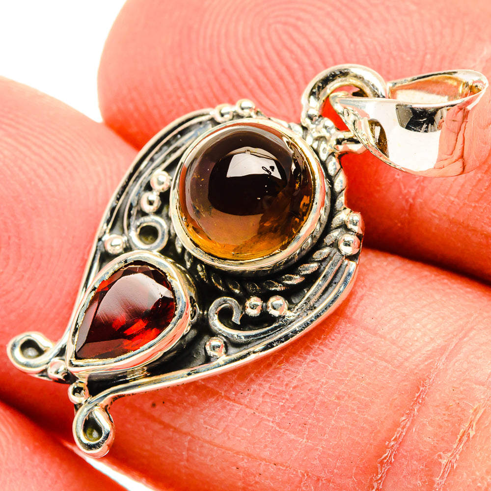 Smoky Quartz Pendants handcrafted by Ana Silver Co - PD31080