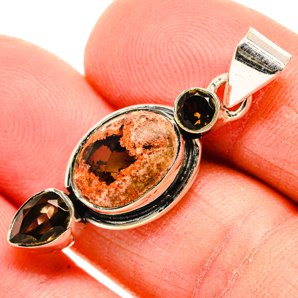 Mexican Fire Opal Pendants handcrafted by Ana Silver Co - PD31086