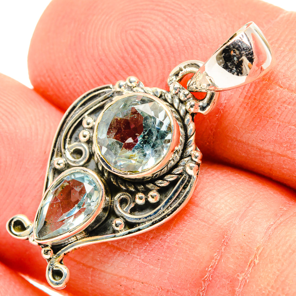 Blue Topaz Pendants handcrafted by Ana Silver Co - PD31087