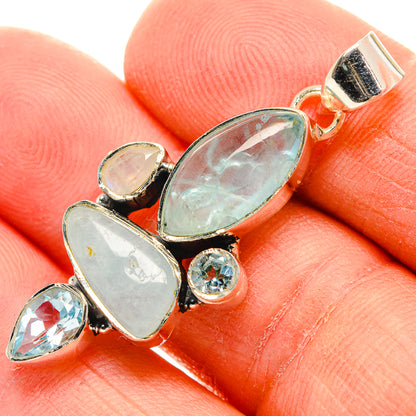 Aquamarine Pendants handcrafted by Ana Silver Co - PD31091