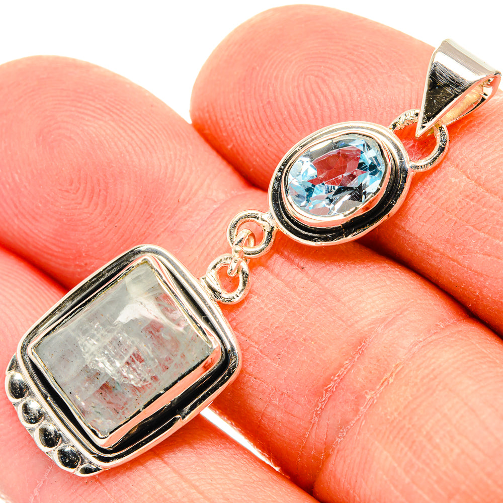 Aquamarine Pendants handcrafted by Ana Silver Co - PD31095