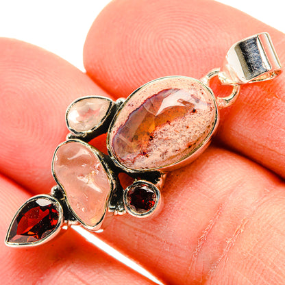 Mexican Fire Opal Pendants handcrafted by Ana Silver Co - PD31098