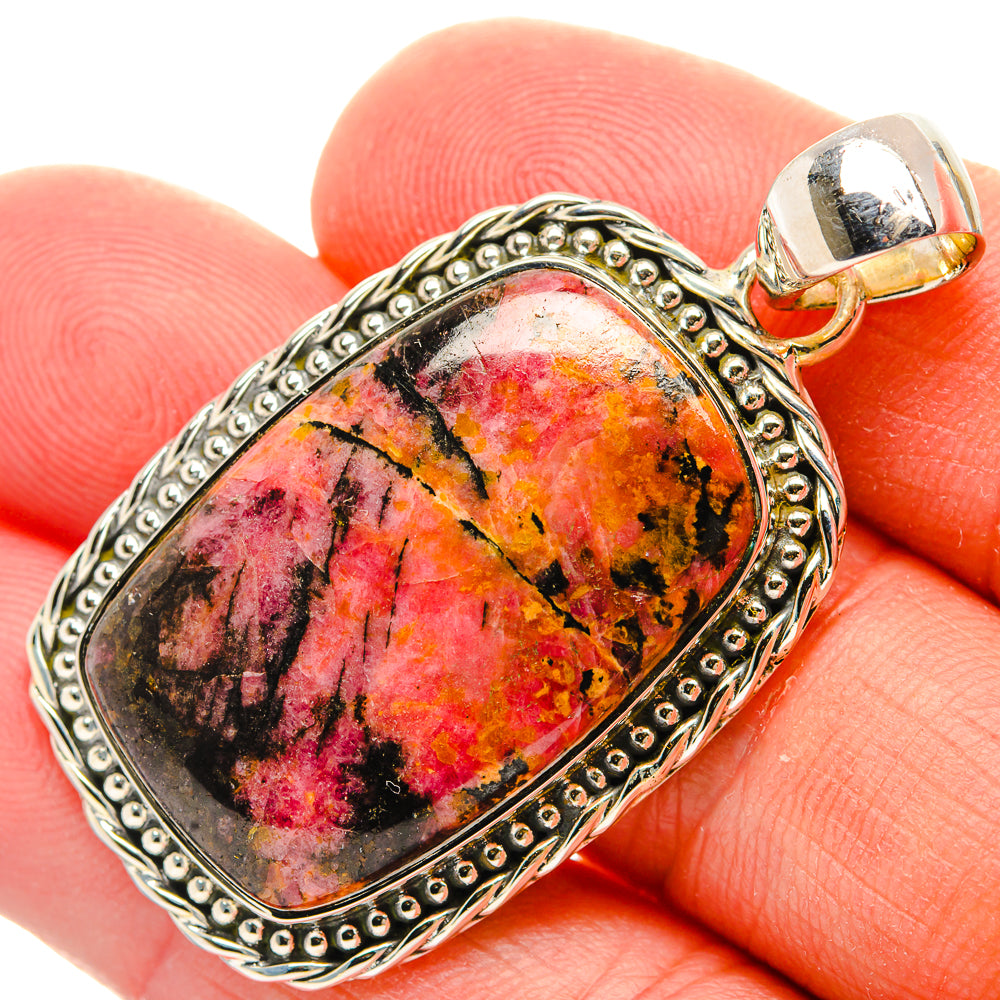 Rhodonite Pendants handcrafted by Ana Silver Co - PD31103