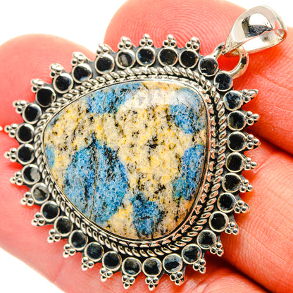 K2 Blue Azurite Pendants handcrafted by Ana Silver Co - PD31105