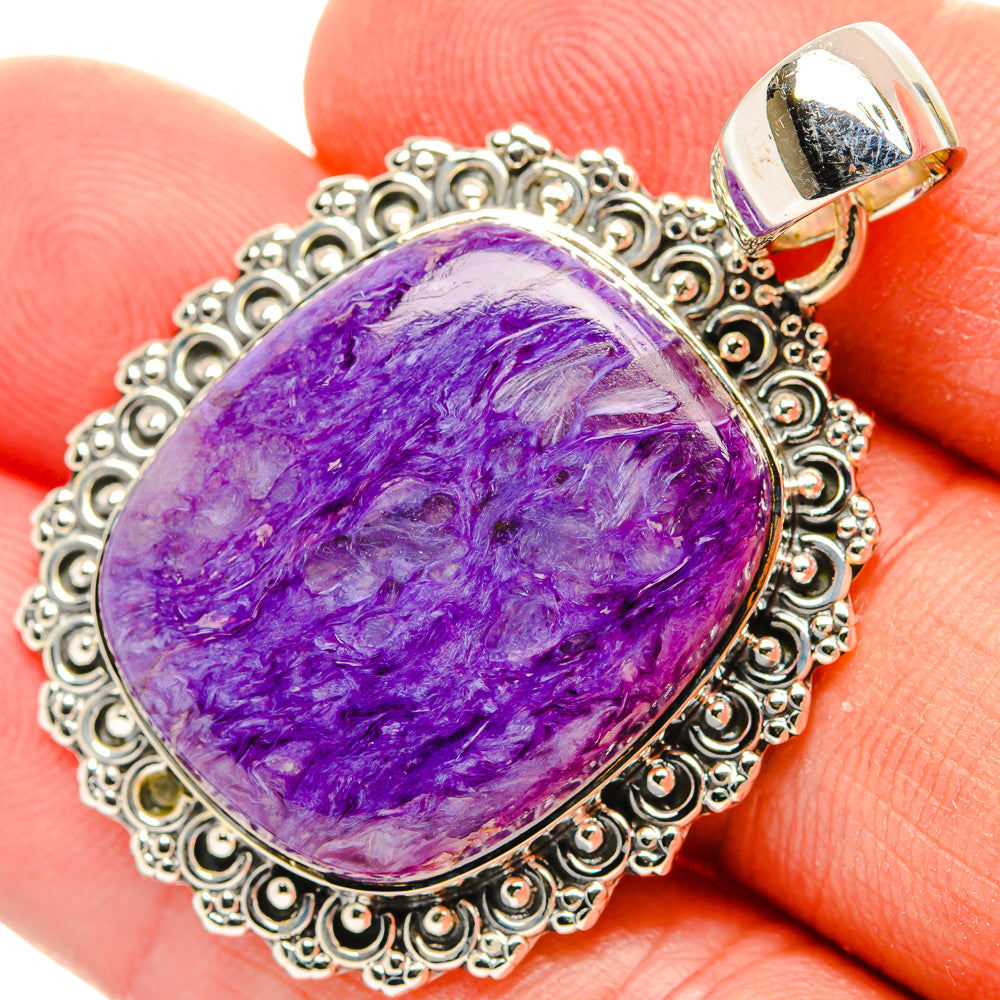 Charoite Pendants handcrafted by Ana Silver Co - PD31107