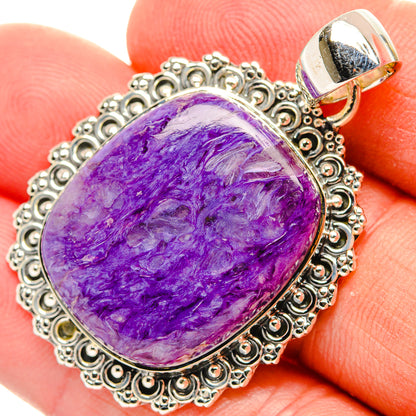 Charoite Pendants handcrafted by Ana Silver Co - PD31107
