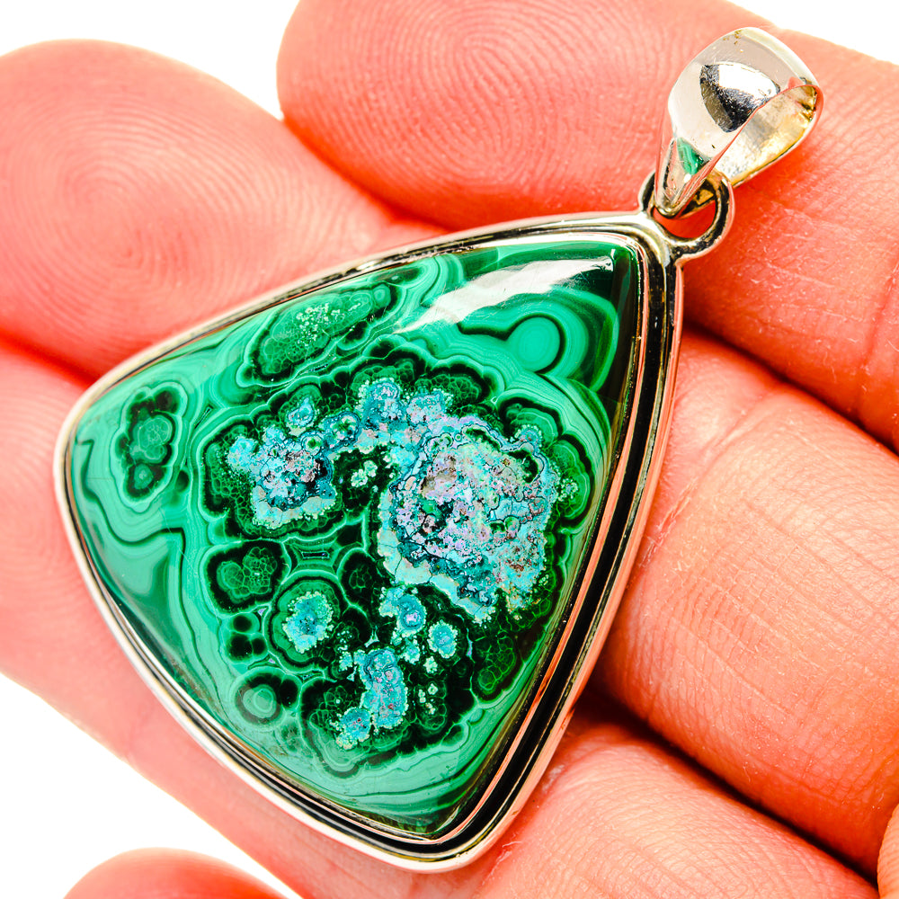 Malachite Pendants handcrafted by Ana Silver Co - PD31110