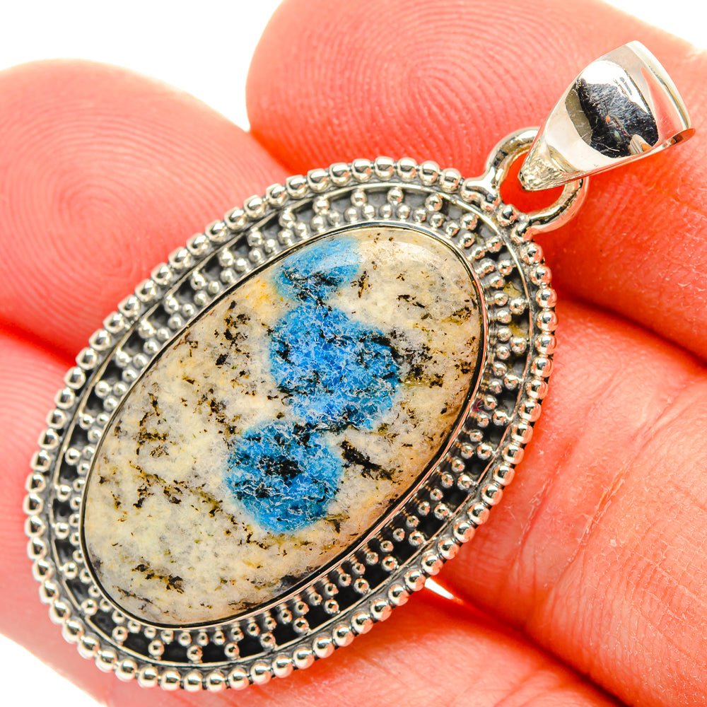 K2 Blue Azurite Pendants handcrafted by Ana Silver Co - PD31113