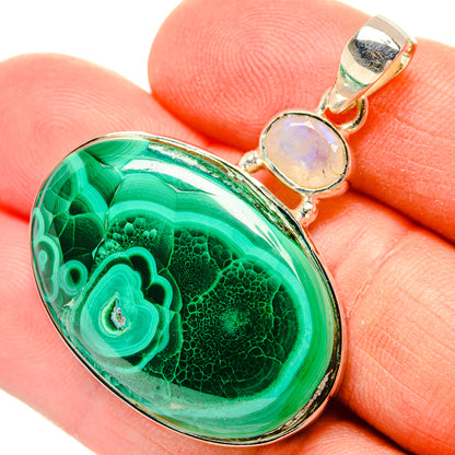 Malachite Pendants handcrafted by Ana Silver Co - PD31115