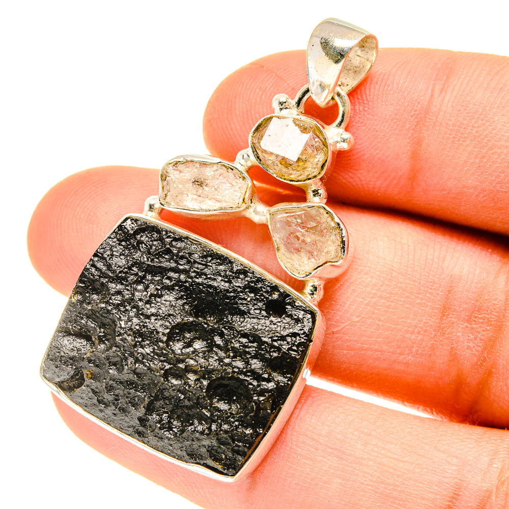 Tektite Pendants handcrafted by Ana Silver Co - PD3112