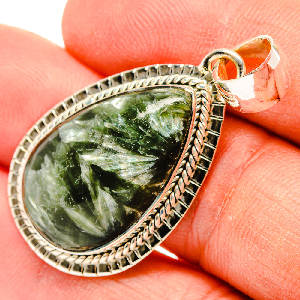 Seraphinite Pendants handcrafted by Ana Silver Co - PD31128