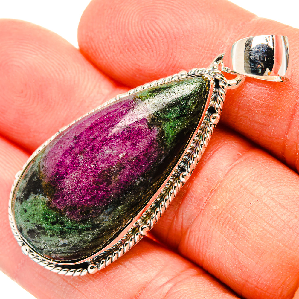 Ruby Zoisite Pendants handcrafted by Ana Silver Co - PD31130