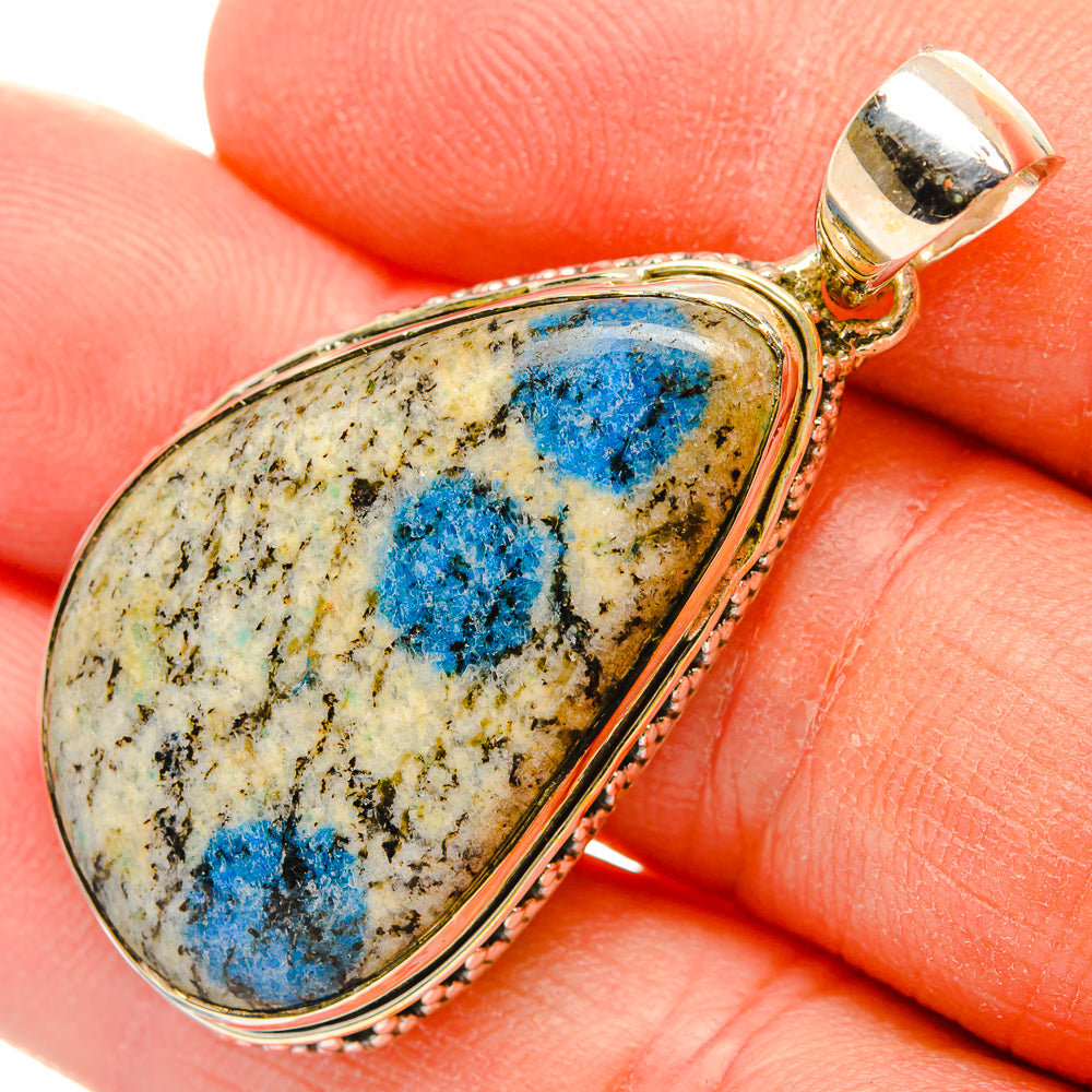 K2 Blue Azurite Pendants handcrafted by Ana Silver Co - PD31142