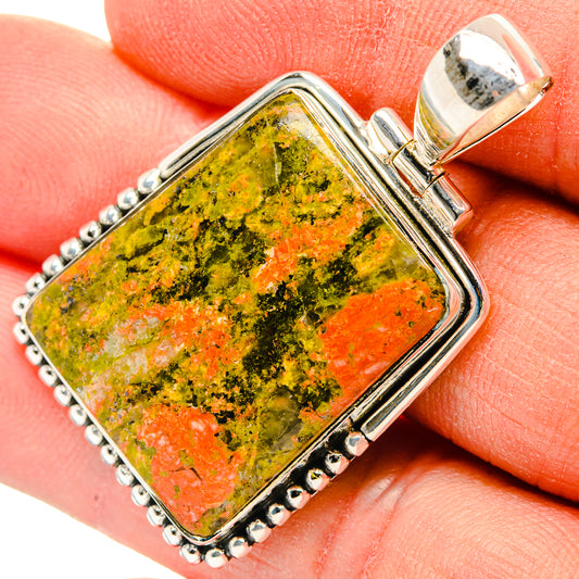 Unakite Pendants handcrafted by Ana Silver Co - PD31143