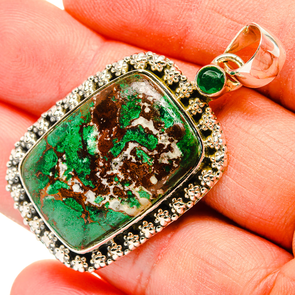 Malachite Pendants handcrafted by Ana Silver Co - PD31145