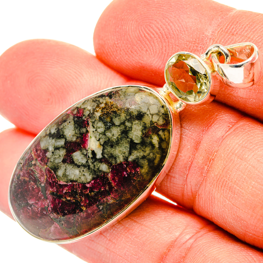 Russian Eudialyte Pendants handcrafted by Ana Silver Co - PD31152