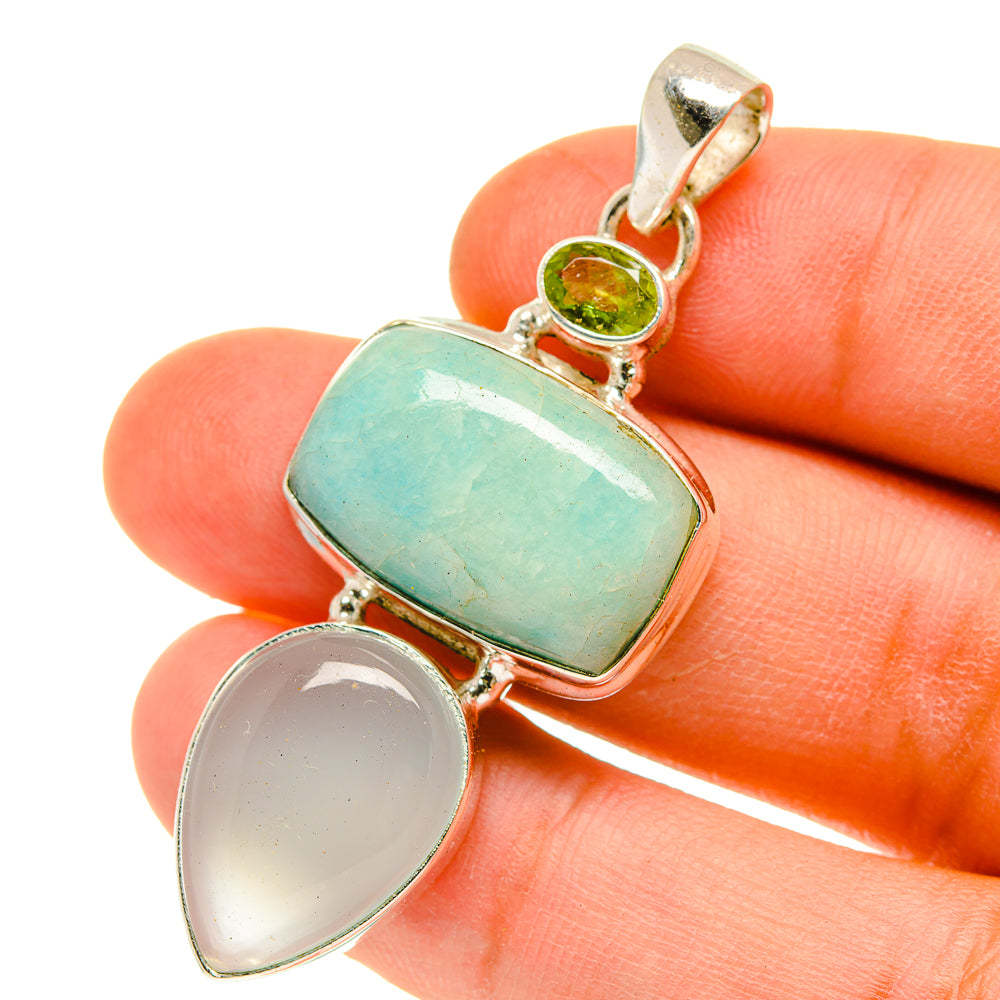 Aquamarine Pendants handcrafted by Ana Silver Co - PD3117