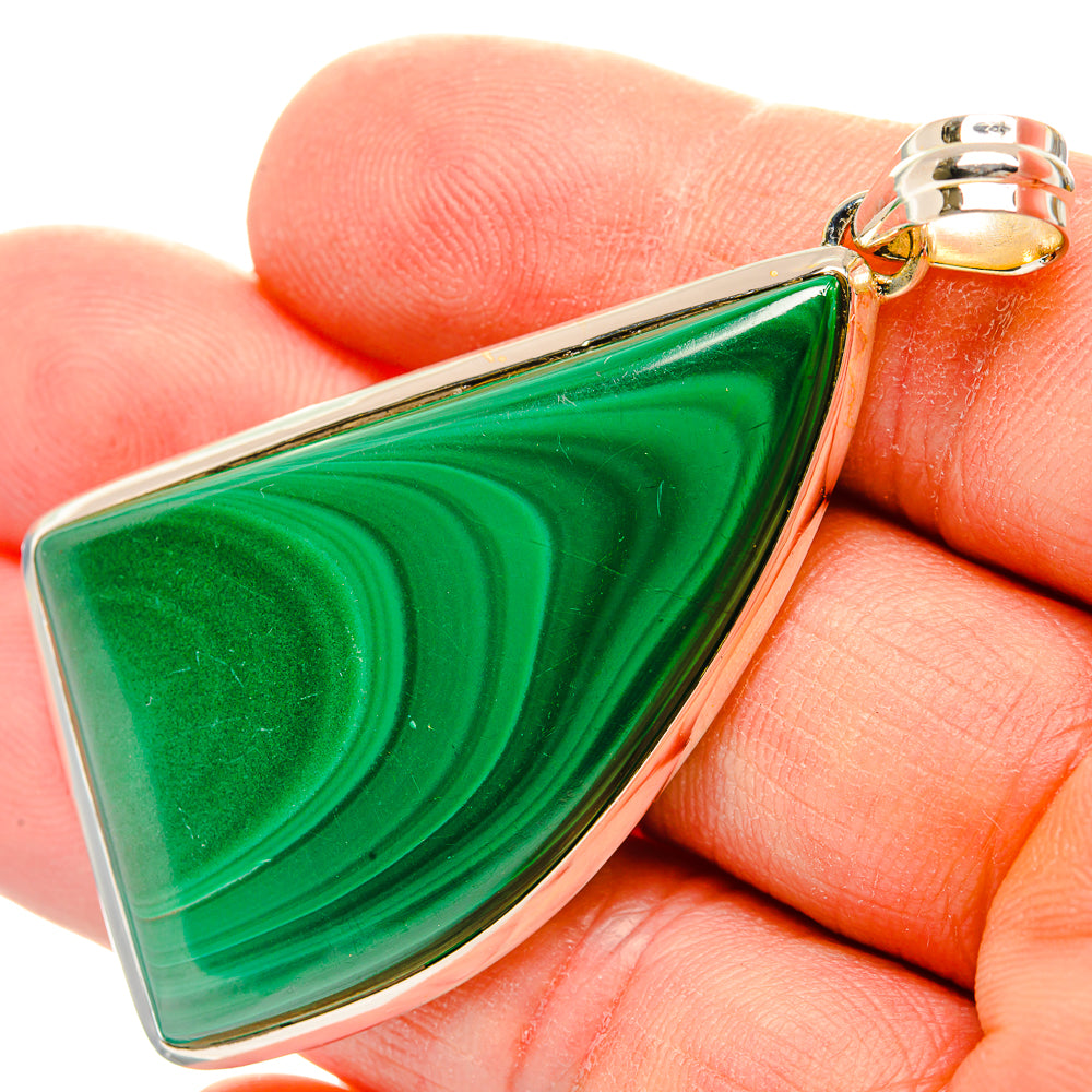 Malachite Pendants handcrafted by Ana Silver Co - PD31174