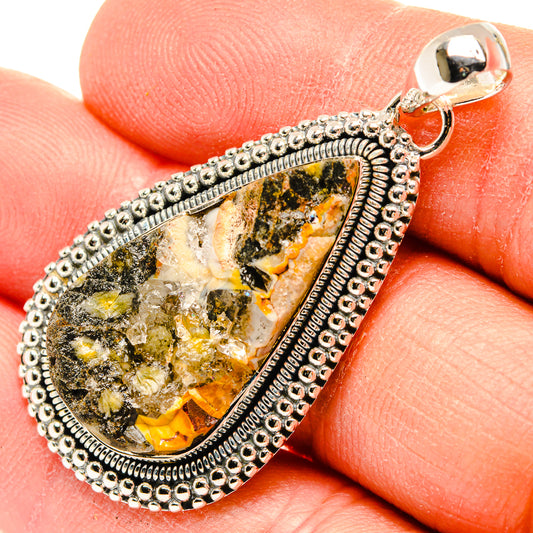 Bumble Bee Jasper Pendants handcrafted by Ana Silver Co - PD31186