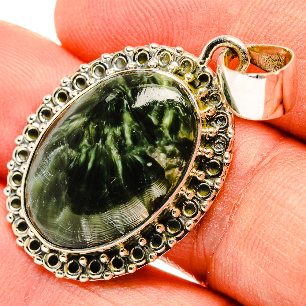 Seraphinite Pendants handcrafted by Ana Silver Co - PD31193