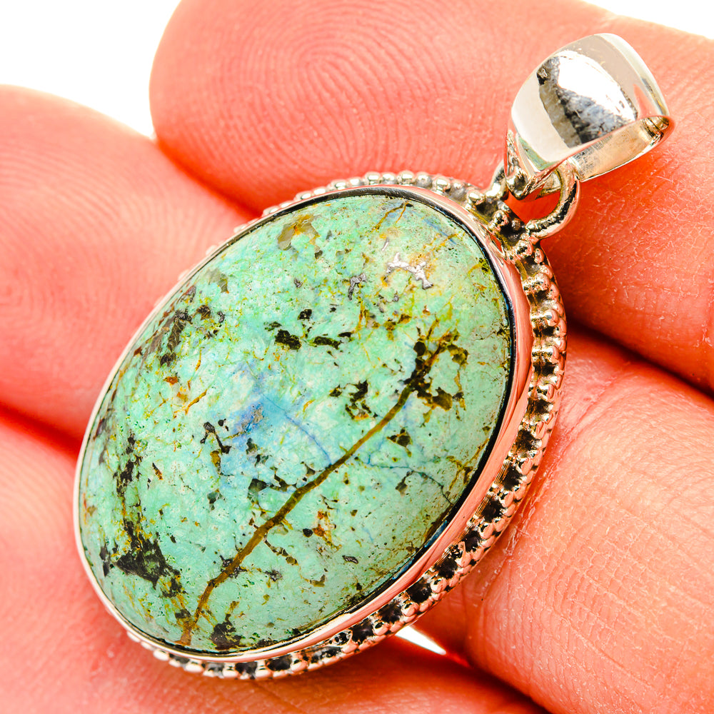Tibetan Turquoise Pendants handcrafted by Ana Silver Co - PD31195
