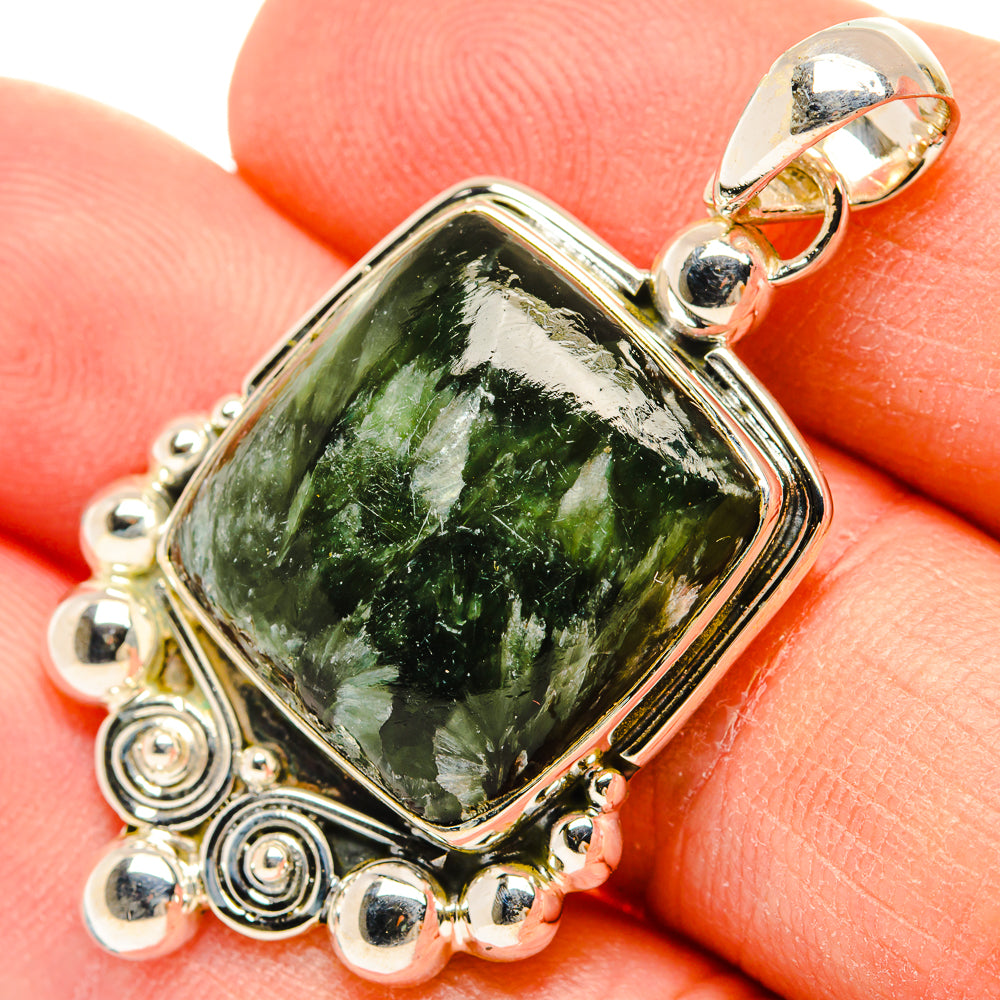 Seraphinite Pendants handcrafted by Ana Silver Co - PD31205