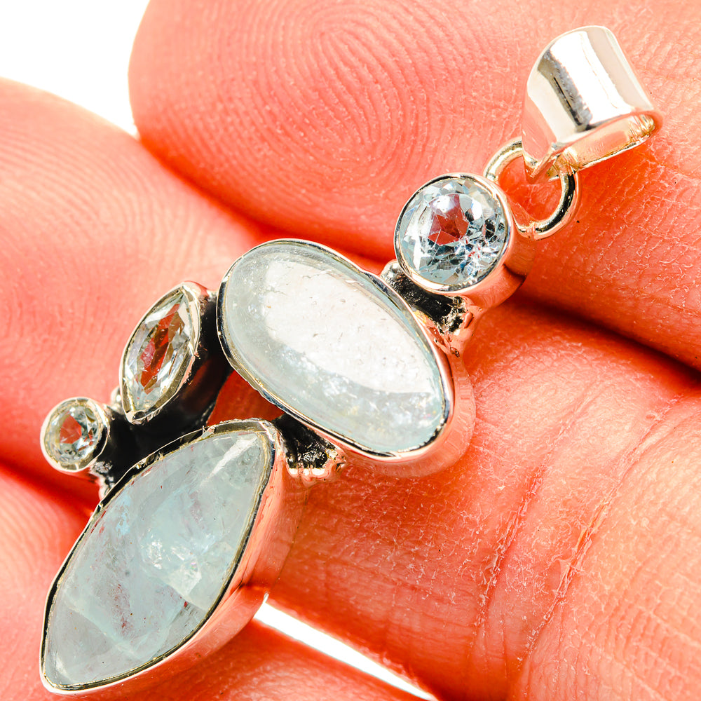 Aquamarine Pendants handcrafted by Ana Silver Co - PD31214