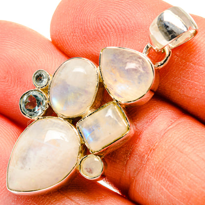 Rainbow Moonstone Pendants handcrafted by Ana Silver Co - PD31215