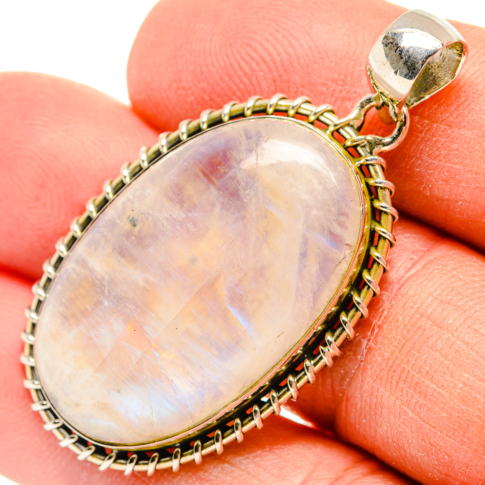 Rainbow Moonstone Pendants handcrafted by Ana Silver Co - PD31225