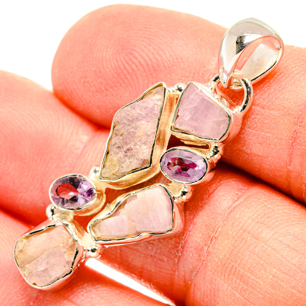 Kunzite Pendants handcrafted by Ana Silver Co - PD31226