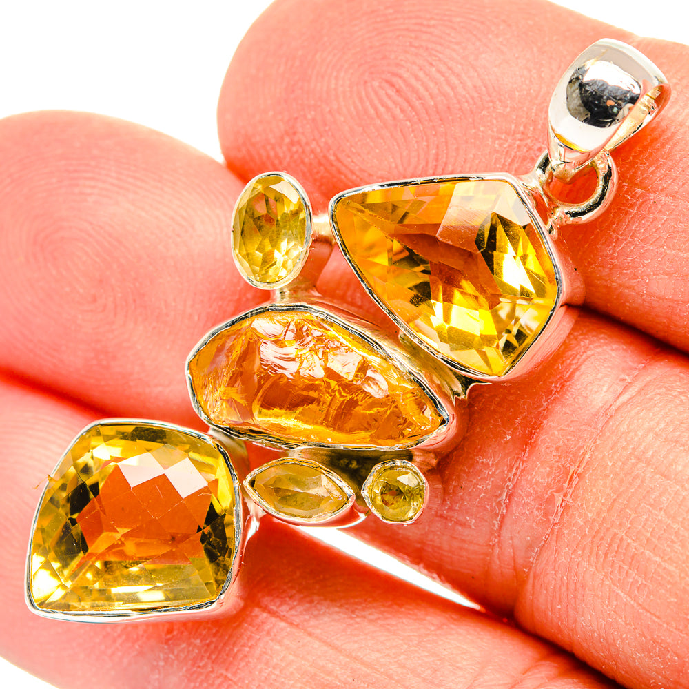 Citrine Pendants handcrafted by Ana Silver Co - PD31232