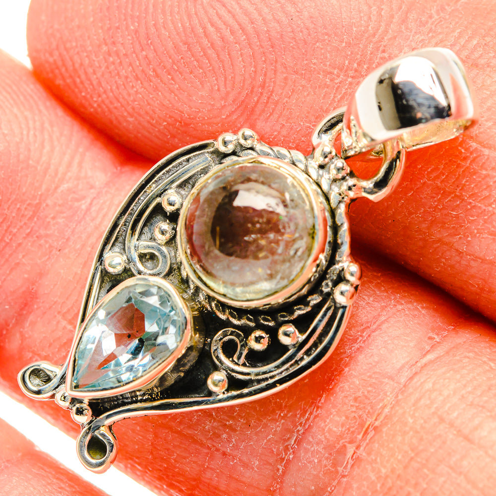 Aquamarine Pendants handcrafted by Ana Silver Co - PD31241